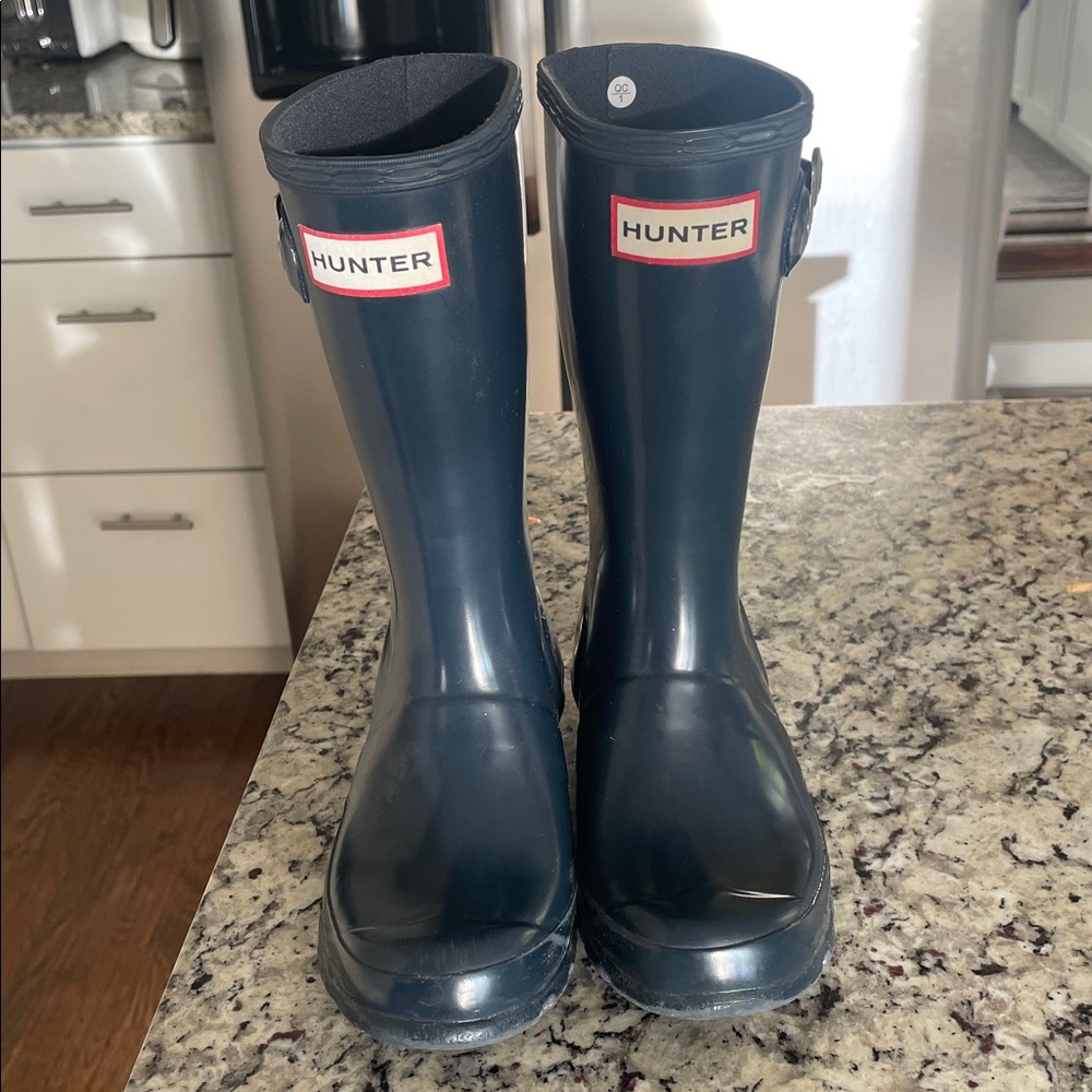 Hunter Navy Waterproof Boots kids 13
